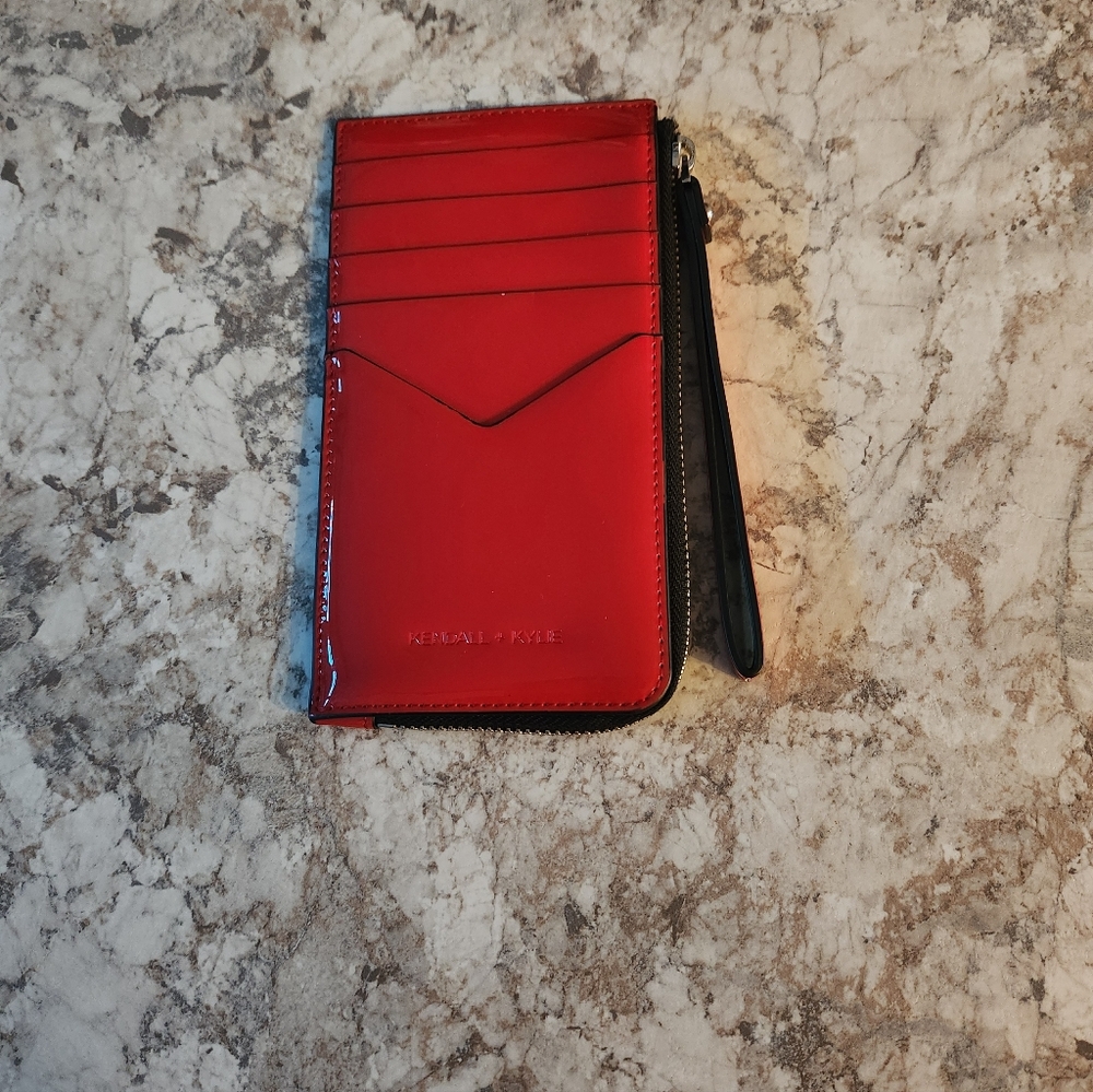 Kendall & Kylie Glossy Red Card Holder